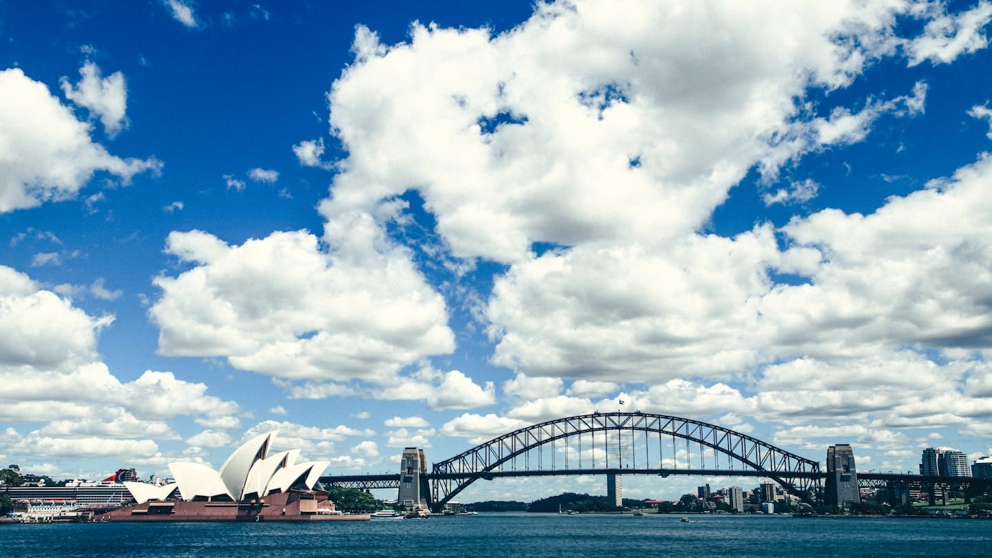 Sydney Harbour med Opera House och Harbour Bridge